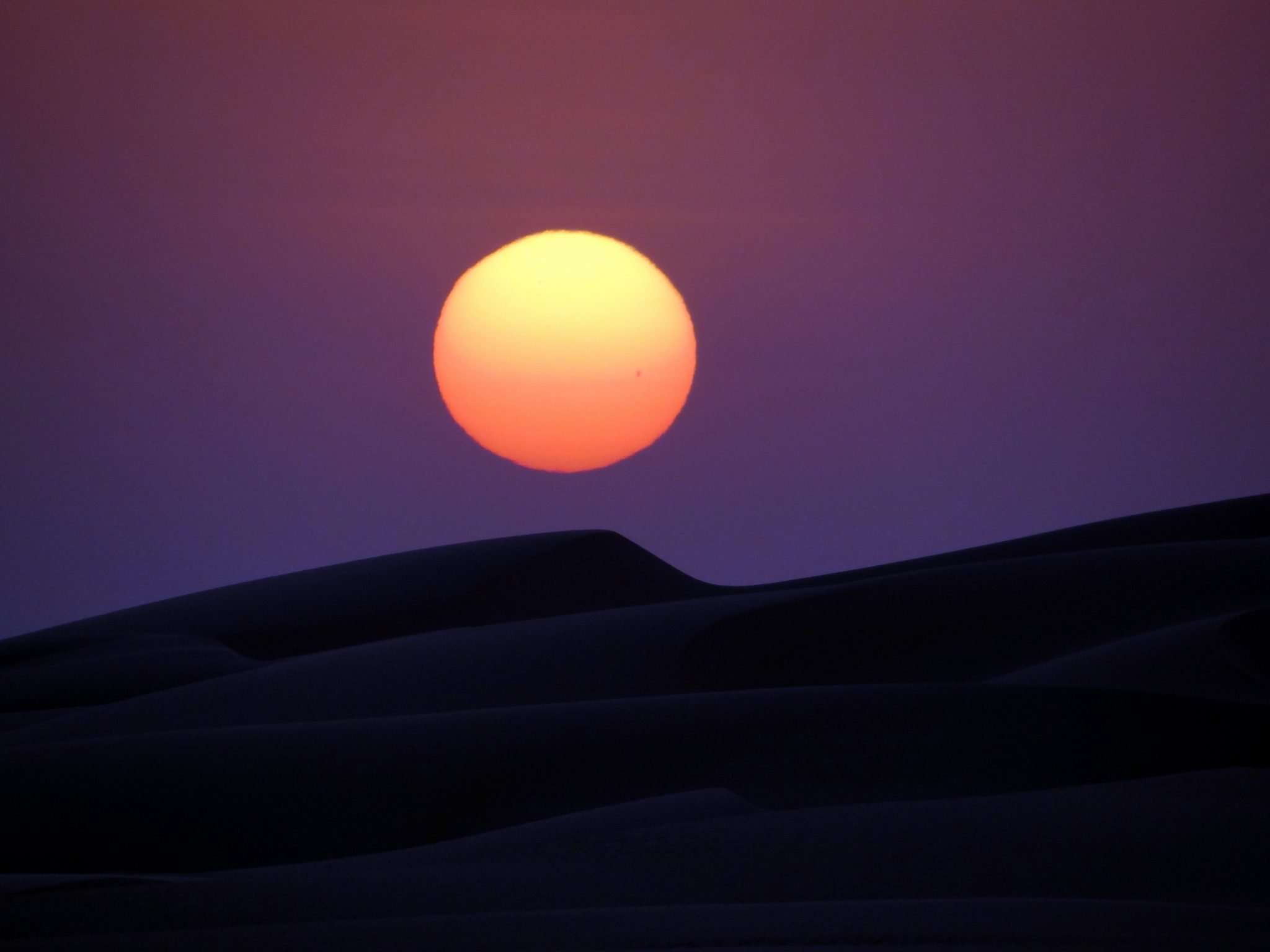 sunset over sanddune