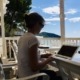 Teacher teaching online outside, How a real teacher still beats AI